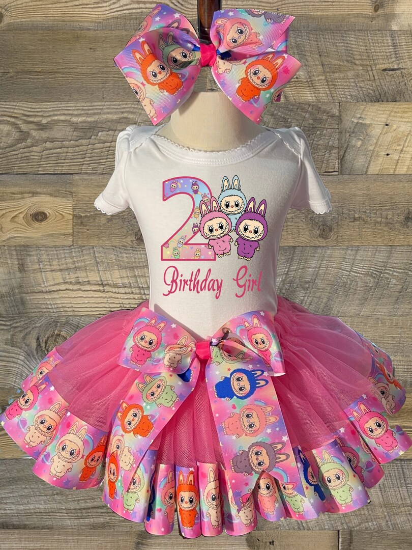 Baby Toddler Girls LABUBU Birthday Tutu Outfit | Ribbon Tutu, Matching Tshirt or Onesie and Headband | BIRTHDAY LABUBU Tutu Dress | MakerPlace by Michaels Baby Toddler Girls LABUBU Birthday Tutu Outfit | Ribbon Tutu, Matching Tshirt or Onesie and Headband | BIRTHDAY LABUBU Tutu Dress | MakerPlace by Michaels